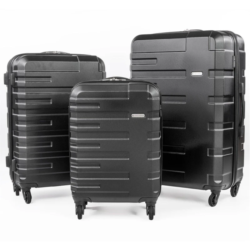 Image of Gino Ferrari Lightweight Suitcase Hard Shell Luggage on Wheels Black unisex Small