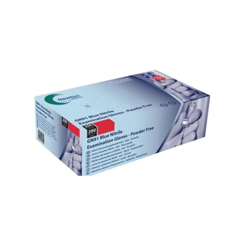 Image of Handsafe Nitrile Gloves Powder-Free Blue Medium (200 Pack) GGN91 - M