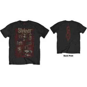 Image of Slipknot - Sketch Boxes Unisex Medium T-Shirt - Black