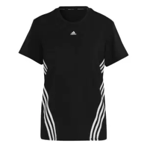 Image of adidas Trainicons 3-Stripes T-Shirt Womens - Black
