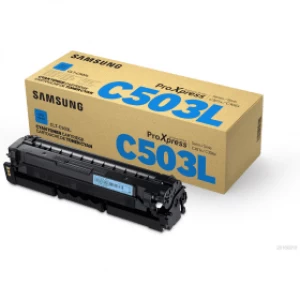 Image of Samsung CLT C503L Cyan Laser Toner Ink Cartridge HP SU014A