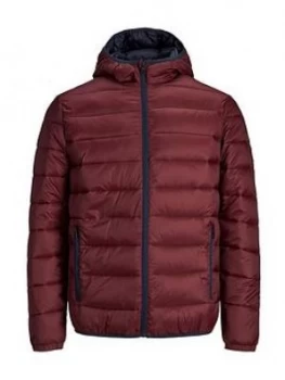 Image of Jack & Jones Padded Jacket - Burgundy Size M Men
