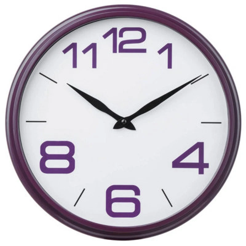 Image of Premier Housewares Maison by Premier Plastic Frame Wall Clock Purple
