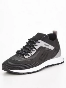 Image of Hugo Boss Icelin Knit Runner Trainers Black Size 10 Men