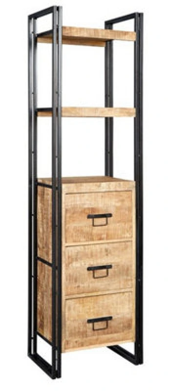 Image of Indian Hub Cosmo Industrial Slim Bookcase