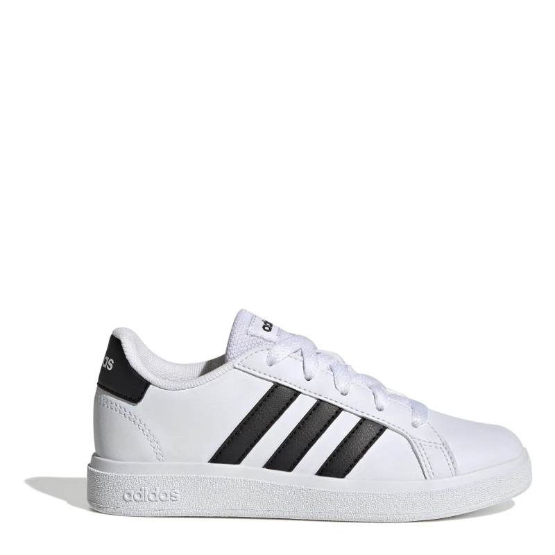 Image of adidas Grand Court Junior Boys Trainers - White White 5.5