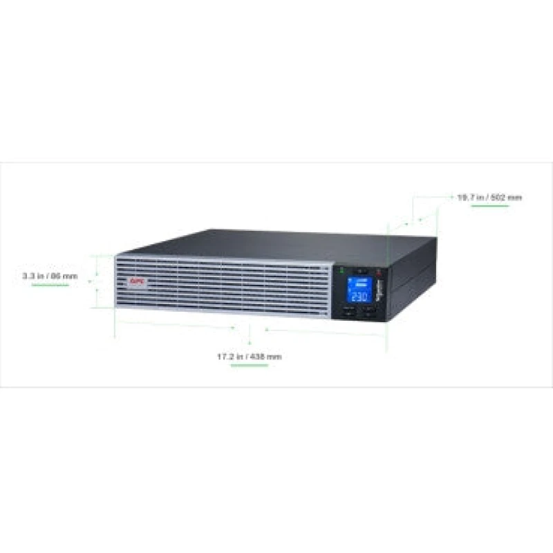 Image of APC APC Easy UPS On-Line uninterruptible power supply (UPS) Double-conversion (Online) 2 kVA 1800 W 6 AC outlet(s) SRVL2KRIRK