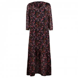 Image of SET Floral Tier Dress - Black Vio 0994