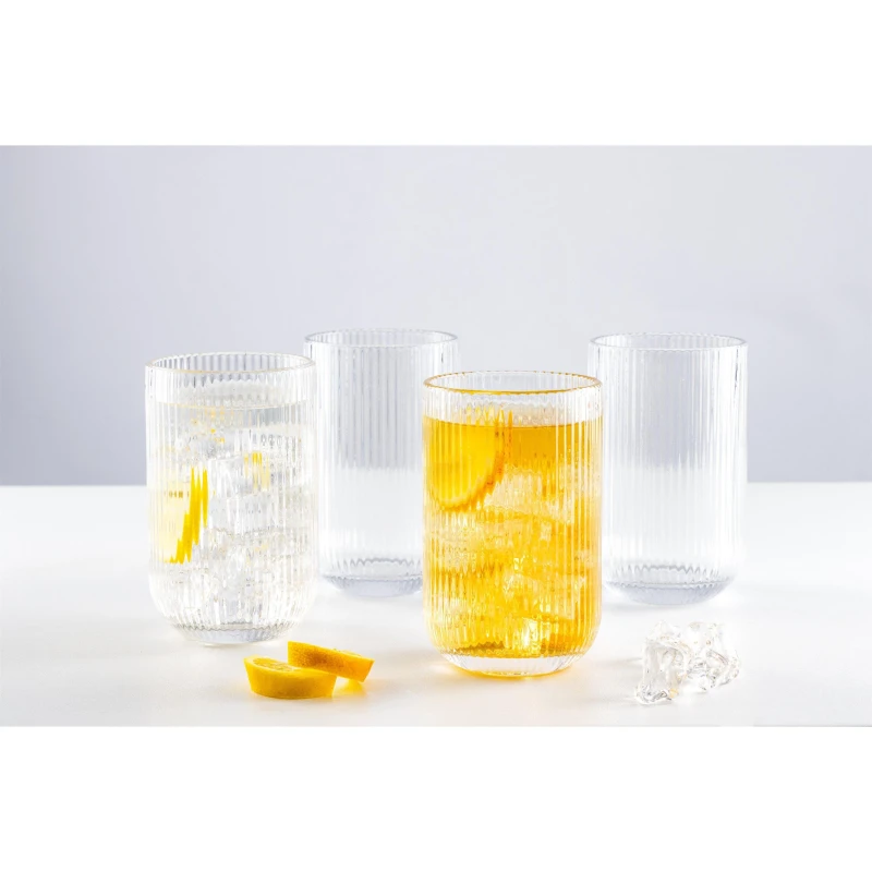 Image of Ravenhead Linea Set of 4 Hiball Glasses 43cl Tumblers and Highballs 1 Clear 71425369027