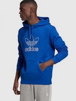 Image of adidas Originals Trefoil Hoodie - Blue Size M Men