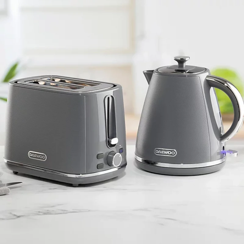 Image of Daewoo SDA2680GE 1.7L Stirling Pyramid Kettle and 2 Slice Toaster Set