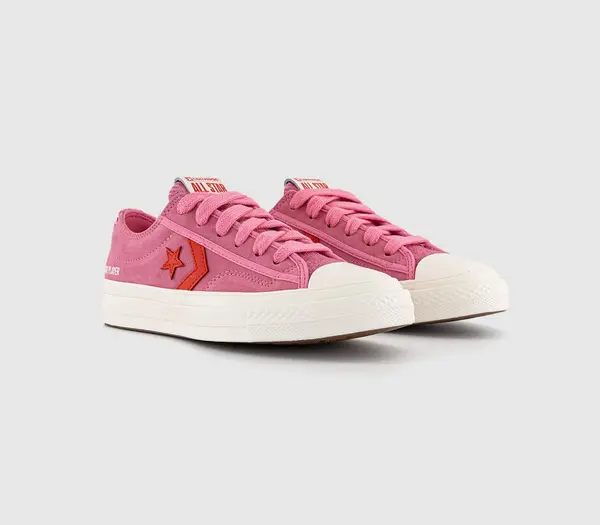 Image of Converse Womens Star Player 76 Trainers Pink Fever Dream Egret, 4.5