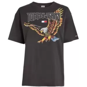 Image of Tommy Jeans Ovr Vintage Eagle Ss - Black