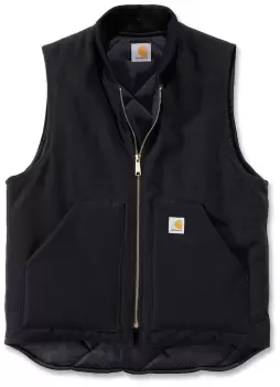 Image of Carhartt Duck Arctic Quilt Lined Vest, black, Size 2XL, black, Size 2XL