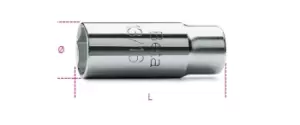 Image of Beta Tools 956C 1/2" Square Drive Spark Plug Hex Socket 20.8mm/13/16" 009560012
