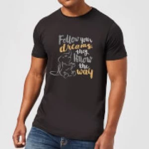 Image of Disney Dumbo Follow Your Dreams Mens T-Shirt - Black - S