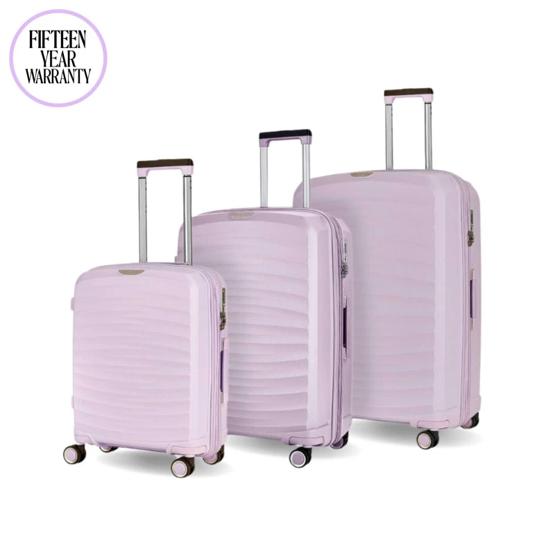 Image of Rock Rock Sunwave Large Suitcase Lilac - Rock - Size: Large Lilac Large UH25005