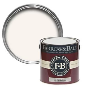 Image of Farrow & Ball Estate All white No. 2005 Matt Emulsion Paint 2.5L