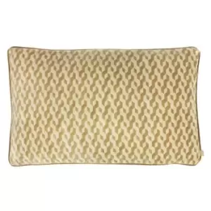 Image of Kai Dione Geometric Cushion Cover (One Size) (Antique Gold)