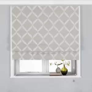 Image of Paoletti Olivia Embroidered Blackout Roman Blind Polyester Grey (61X137Cm)