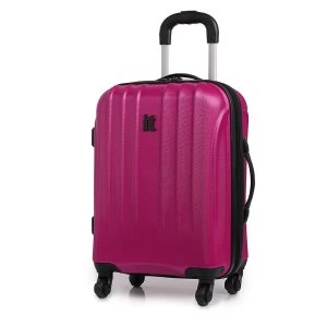 Image of IT Luggage IT 4 Wheel Ultra-Strong Hard Shell Cabin Raspberry Suitcase