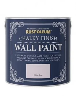 Image of Rust-Oleum Chalky Wall Paint China Rose 2.5L