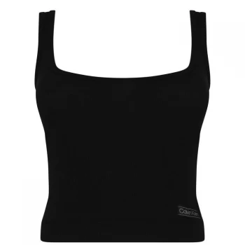 Image of Calvin Klein Pure Rib Tank Top - Black