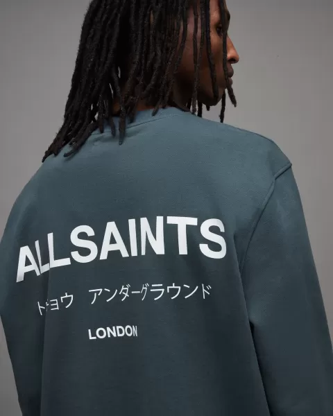 Image of AllSaints Underground Oversized Crew Sweatshirt