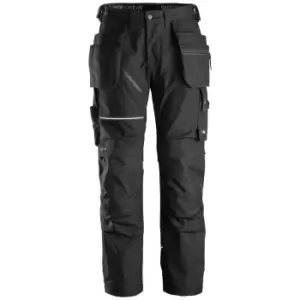 Image of Snickers 6214 Ruff Work Canvas Trousers Holster Pockets Black 36" 32"
