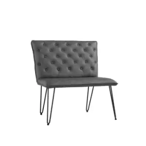 Image of Kettle Interiors Studded Back 0.9m Bench Grey