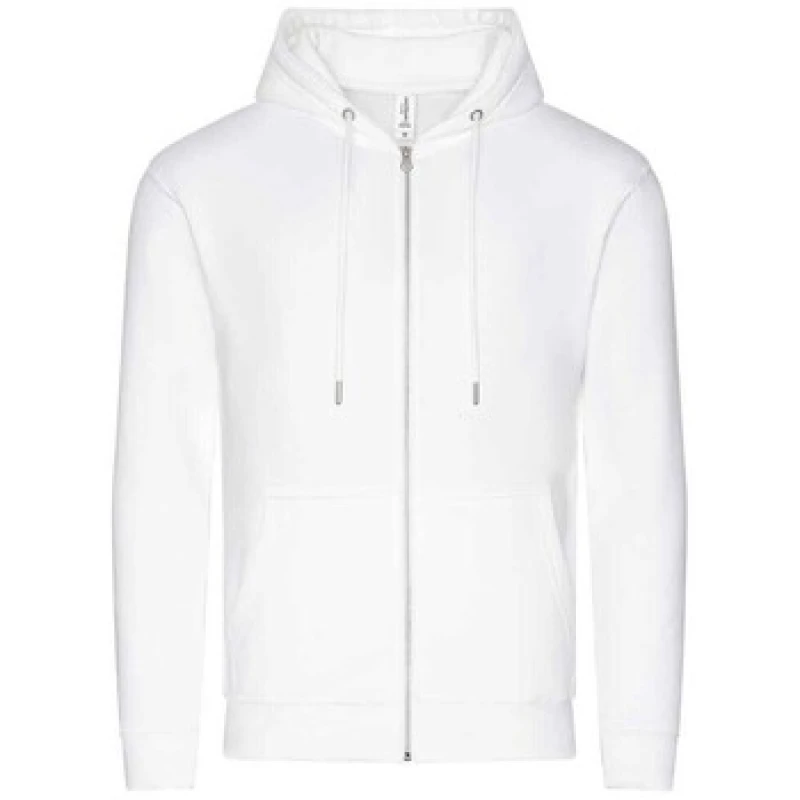 Image of AWDis AWDis Men Full Zip Hoodie in White Size: Small White S Male 5063693375140