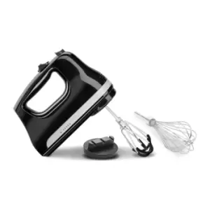 Image of KitchenAid 5KHM6118BOB Hand Mixer 6 Speed With Flex Edge Beaters, Onyx Black