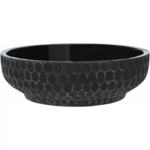 Image of Kara Large Black Finish Bowl - Premier Housewares