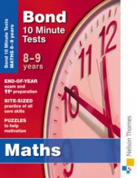 Image of Bond 10 Minute Tests. 8-9 Years Maths by Sarah Lindsay Paperback
