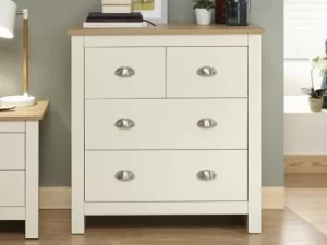 Image of GFW Lancaster Cream and Oak 22 Drawer Chest of Drawers Flat Packed