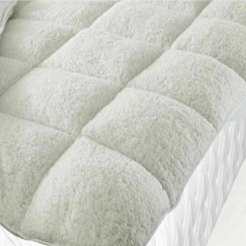 Image of Luxury King Size Super Soft Teddy Mattress Topper Enhancer Bedding