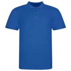 Image of Awdis Mens Piqu Cotton Short-Sleeved Polo Shirt (3XL) (Royal Blue)