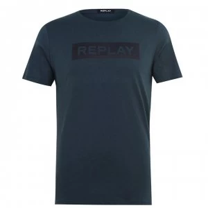 Image of Replay Logo T Shirt - Forest Green