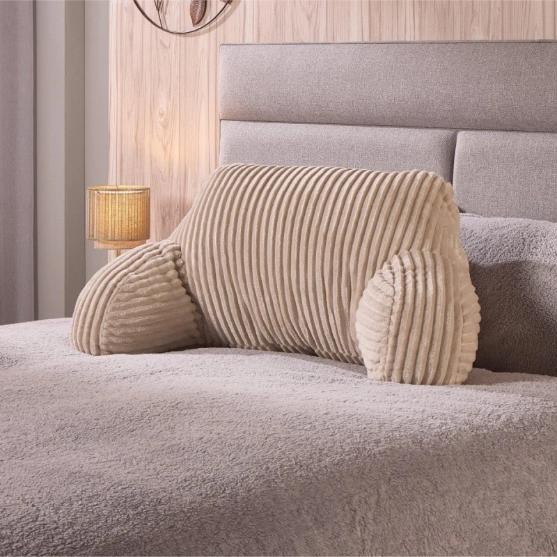 Image of Downland Velvet Cord Fleece Cuddle Cushion Cream unisex One Size