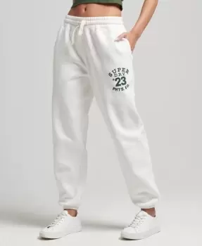Image of Superdry Womens Vintage Collegiate Joggers Cream / Ecru - Size: 8