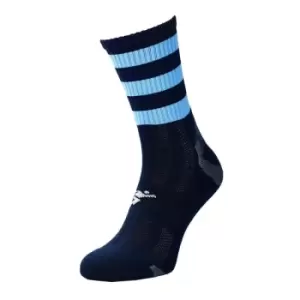 Image of Precision Pro Hooped GAA Mid Socks Junior Navy/Sky UK Size J8-J11