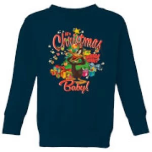 Image of Looney Tunes Its Christmas Baby Kids Christmas Sweatshirt - Navy - 9-10 Years