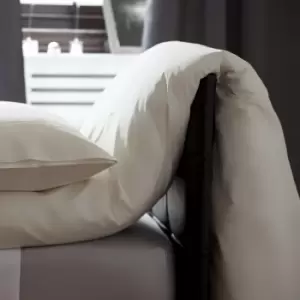 Image of Belledorm Premium Blend 500 Thread Count Duvet Cover (Double) (Ivory)