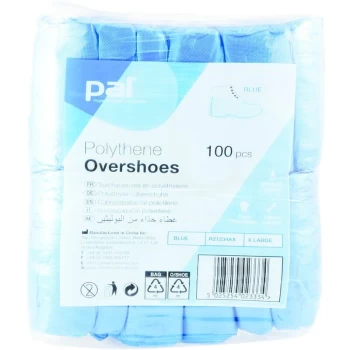 Image of Disposable, Overshoes Protectors, 100 Pack 16' Blue - PAL