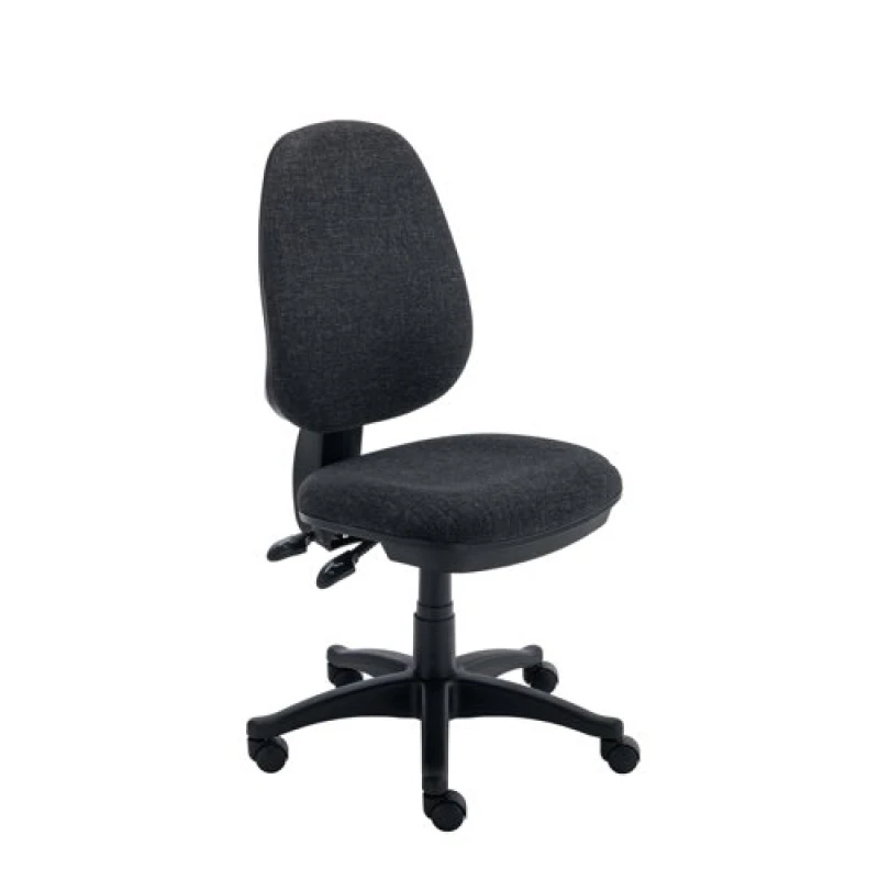 Image of Polaris Nesta Operator Chair 2 Lever Upholstered 590x555x1090mm Charcoal KF77948