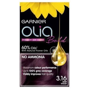 Image of Garnier Olia 3.16 Deep Violet Permanent Hair Dye Purple