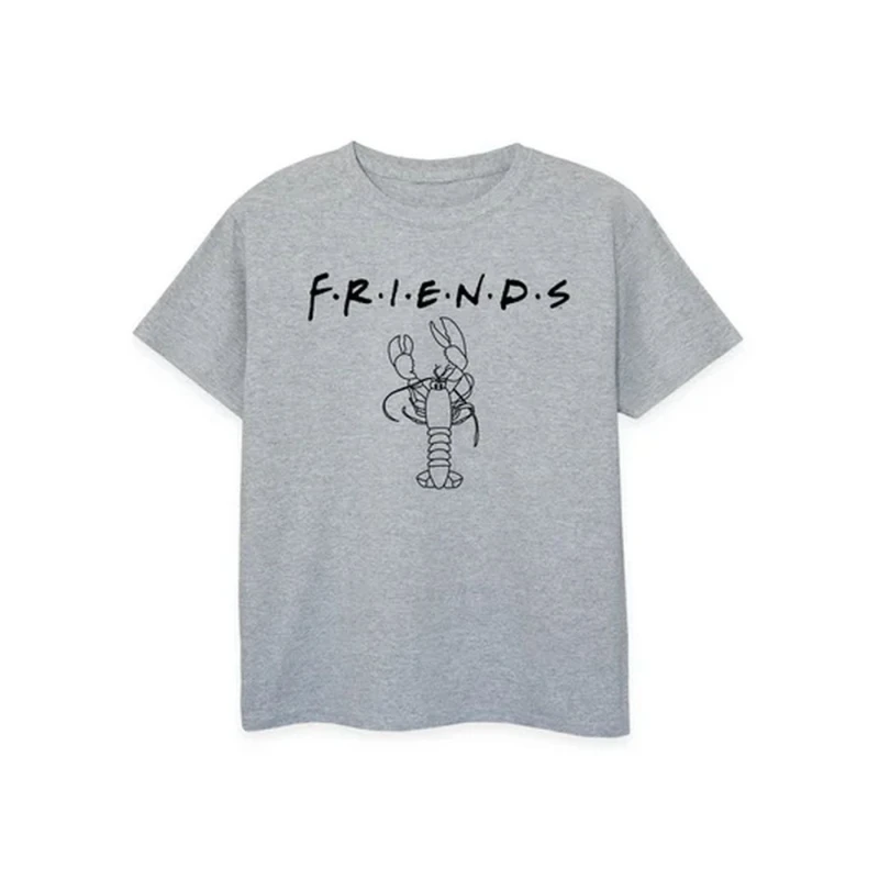 Image of Friends Friends Men Lobster Logo T-Shirt in Grey Size: Small Grey S Male 5063376923675