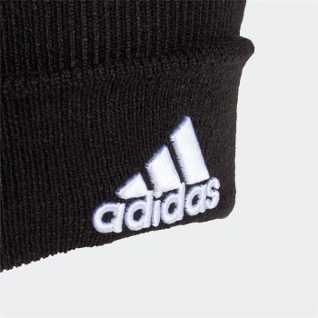 Image of adidas Logo Beanie Unisex - Black / Black / White