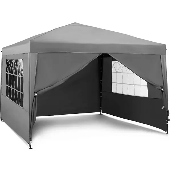 Image of VonHaus Pop Up Gazebo including sides - Grey One Size