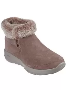 Image of Skechers On-the-go Joy Chugga Ankle Boots, Taupe, Size 8, Women